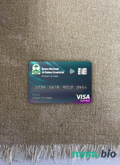 Equatorial Guinea National bank visa karta elektronowa wygląd fotograficzny skan PSD + zdjęcie